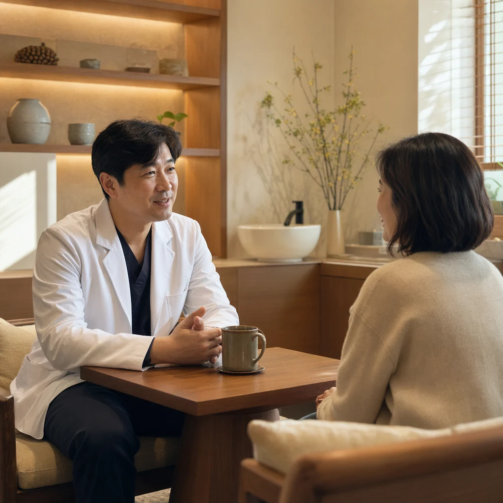 따뜻한 분위기의 잇몸치료 상담 공간