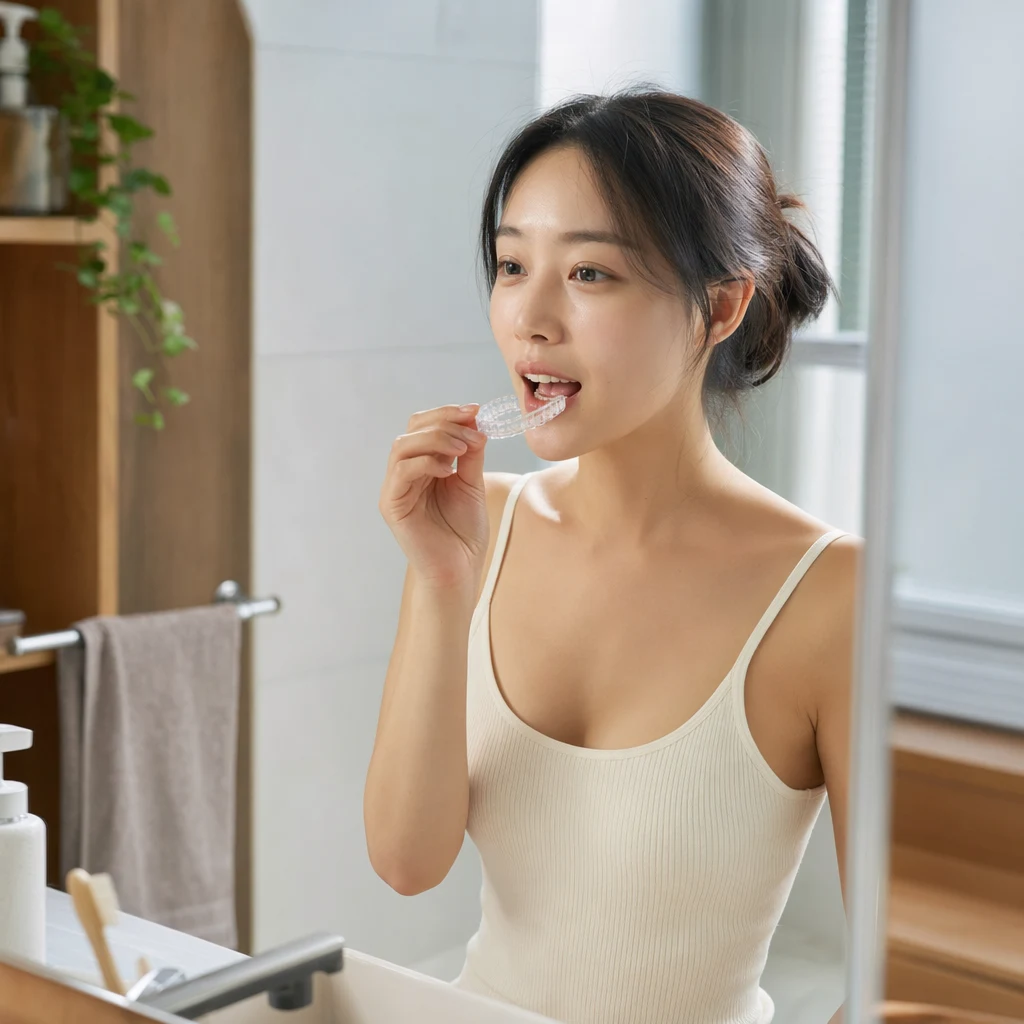 맞춤 트레이를 이용한 홈 블리칭 일상